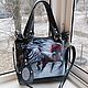 Leather women's bag with painting to order for Elena, Classic Bag, Noginsk,  Фото №1