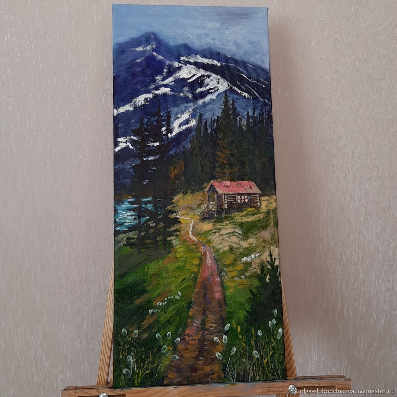 Картины: Картина маслом в интерьер. Домик в горах в интернет-магазине ...