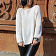  women's jumper white. Jumpers. CUTE-KNIT by Nata Onipchenko. My Livemaster. Фото №4