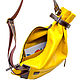 Кожаная сумка-мешок "Санни" (желтая). Сумка-мешок. ЭклектикАрт. Интернет-магазин Ярмарка Мастеров.  Фото №2