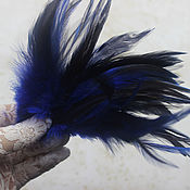 Материалы для творчества handmade. Livemaster - original item Cobalt feathers 15 cm 45 PCs. Handmade.