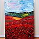 Painting with poppies 'Poppies' oil on canvas, Pictures, Moscow,  Фото №1
