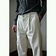 Брюки мужские из конопляного холста Hemp Single Pleat Pant 2 Ecru. Брюки мужские. VÄN Studio. Интернет-магазин Ярмарка Мастеров.  Фото №2