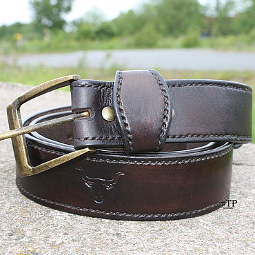 bull leather belts