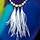 necklace 'odette' (kasumi-like baroque pearls, ostrich feathers). Necklace. Pani Kratova (panikratova). My Livemaster. Фото №5