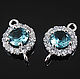 Коннектор с цирконами Rhodium Plated Южная Корея, Коннекторы, Москва,  Фото №1