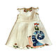 Painted white linen baby girl dress in vintage style for flower girl. Childrens Dress. InGAartWork. Online shopping on My Livemaster.  Фото №2