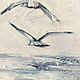 Картина с чайками, морской пейзаж, картина с птицами. Картины. Мария Роева  Картины маслом (MyFoxyArt). Ярмарка Мастеров.  Фото №5
