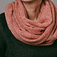 Snoods:Snood knitted in two turns from kid mohair snood coral melange, Snudy1, Cheboksary,  Фото №1