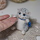 Котенок. Игрушка из шерсти. Войлочная игрушка. Войлочные зверики Людмилы Демидович. Ярмарка Мастеров.  Фото №4