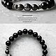 Браслет Elegnum Steel. Браслет из бусин. Bear Beads. Интернет-магазин Ярмарка Мастеров.  Фото №2