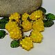 Бусины лэмпворк " Жëлтая малина" Стекло lampwork. Бусины. Оксана Искуснова украшения лэмпворк (SOVARTstudio). Интернет-магазин Ярмарка Мастеров.  Фото №2