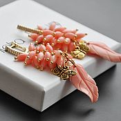 Украшения handmade. Livemaster - original item earrings : Coral mood. Handmade.