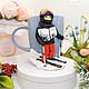 Кружка "Лыжник" из полимерной глины. Кружки и чашки. Flowerdecor337. Интернет-магазин Ярмарка Мастеров.  Фото №2