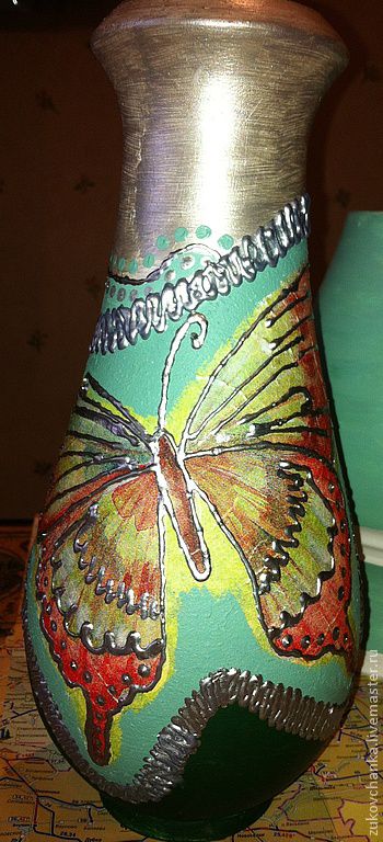 Ваза для сухоцветов "Серебряная бабочка"