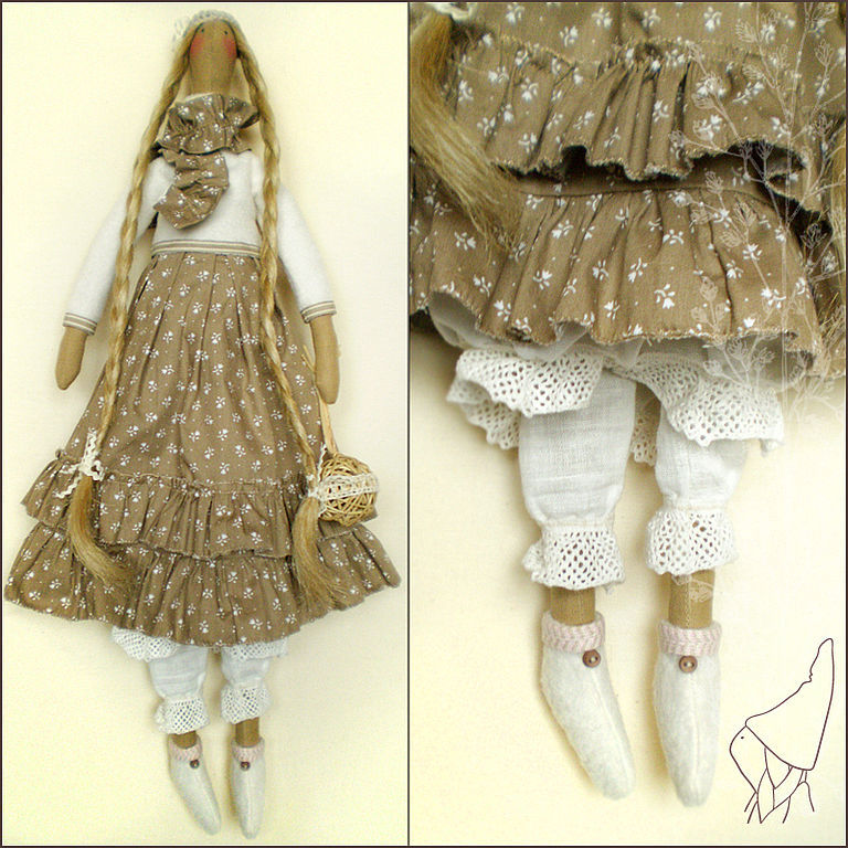 Куклы тильда в платье