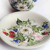 Посуда handmade. Livemaster - original item Decorative vase with painted 