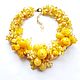 Колье "ORO small"натуральные агат, янтарь, перламутр. Колье. Victorian.Chic.Bijoux. Интернет-магазин Ярмарка Мастеров.  Фото №2