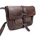Men's leather shoulder bag, brown men's wild Horse bag. Men\'s bag. STORIES. Online shopping on My Livemaster.  Фото №2
