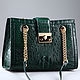 Textured bag made of Siamese crocodile leather IMA0786G1. Classic Bag. CrocShop. Online shopping on My Livemaster.  Фото №2