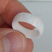 Украшения handmade. Livemaster - original item White opal ring. Handmade.