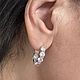 Серьги кольца серебро 925 пробы в инкрустации фианитов premium. Серьги-кольца. MARIA GUSEVA Fashion Jewelry. Ярмарка Мастеров.  Фото №9