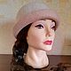 Felted hat 'Pink pearls'. Hats1. Oksana Moleva. My Livemaster. Фото №5