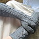 Gloves fishnet long gray fall winter warm. Gloves. Irina-snudy,hoods,gloves (gorodmasterov). My Livemaster. Фото №5