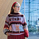  Вязаный женский свитер с нитками, с вышивкой. Свитеры. Veresk knitting.. Ярмарка Мастеров.  Фото №4
