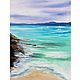 Oil painting sea Green wave Seascape, Pictures, Moscow,  Фото №1