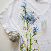 Одежда handmade. Livemaster - original item Cornflower T-Shirt. Handmade.