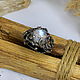 Оригинальное серебряное кольцо с лунным камнем "Тайга", Перстень, Москва,  Фото №1