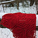 Chal rojo grande hecho de hilo de lana pura suave. Shawls. IRINA GRUDKINA Handmade Knitwear. My Livemaster. Фото №5