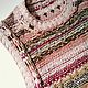 Westray Rosy//Розовый твидовый жилет Fair Isle Vest Жаккардовый жилет. Жилеты. Sculptural Crochet. Ярмарка Мастеров.  Фото №5