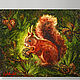 Squirrel painting squirrel as a gift oil painting animals, Pictures, St. Petersburg,  Фото №1