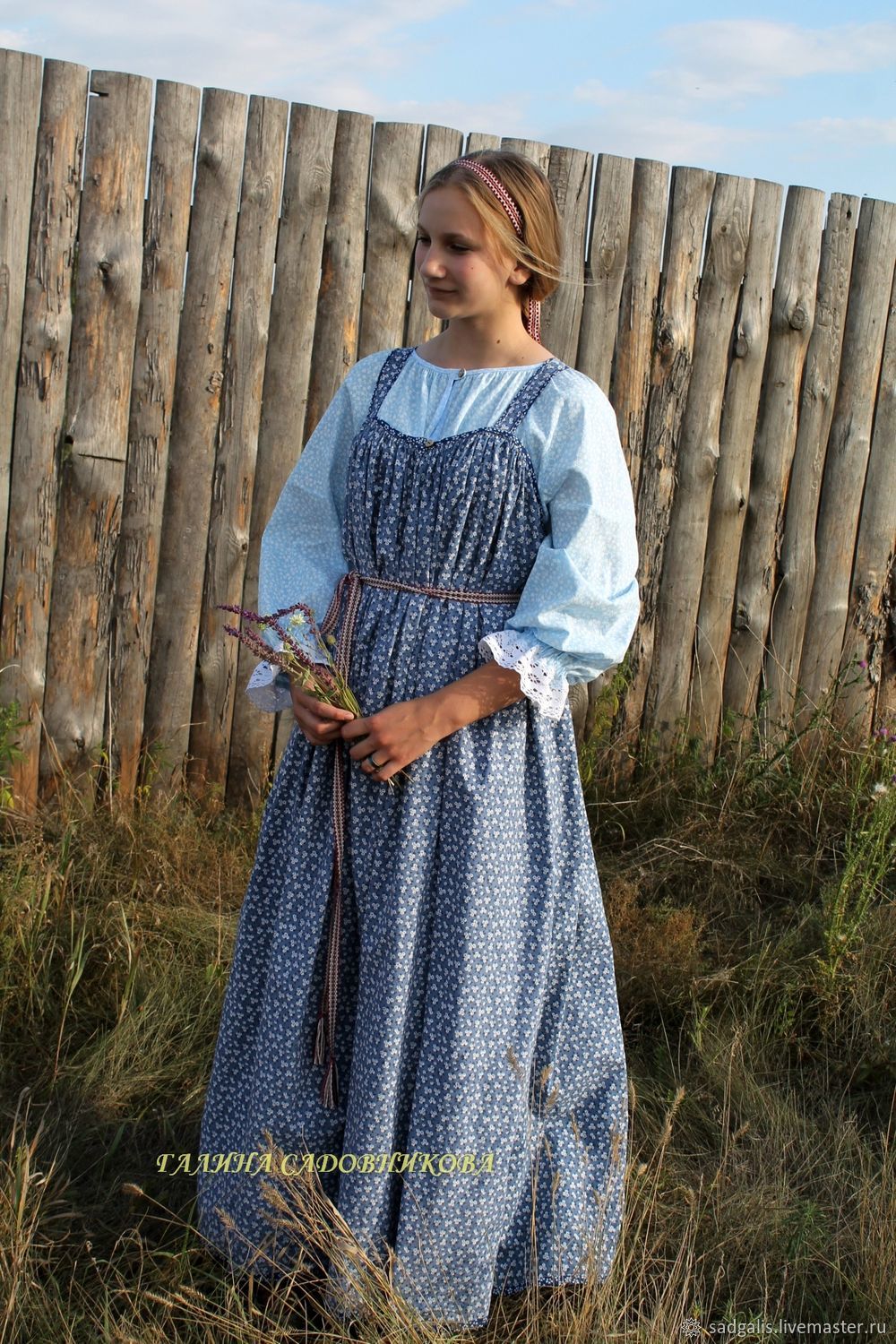 Крестьянский стиль платья