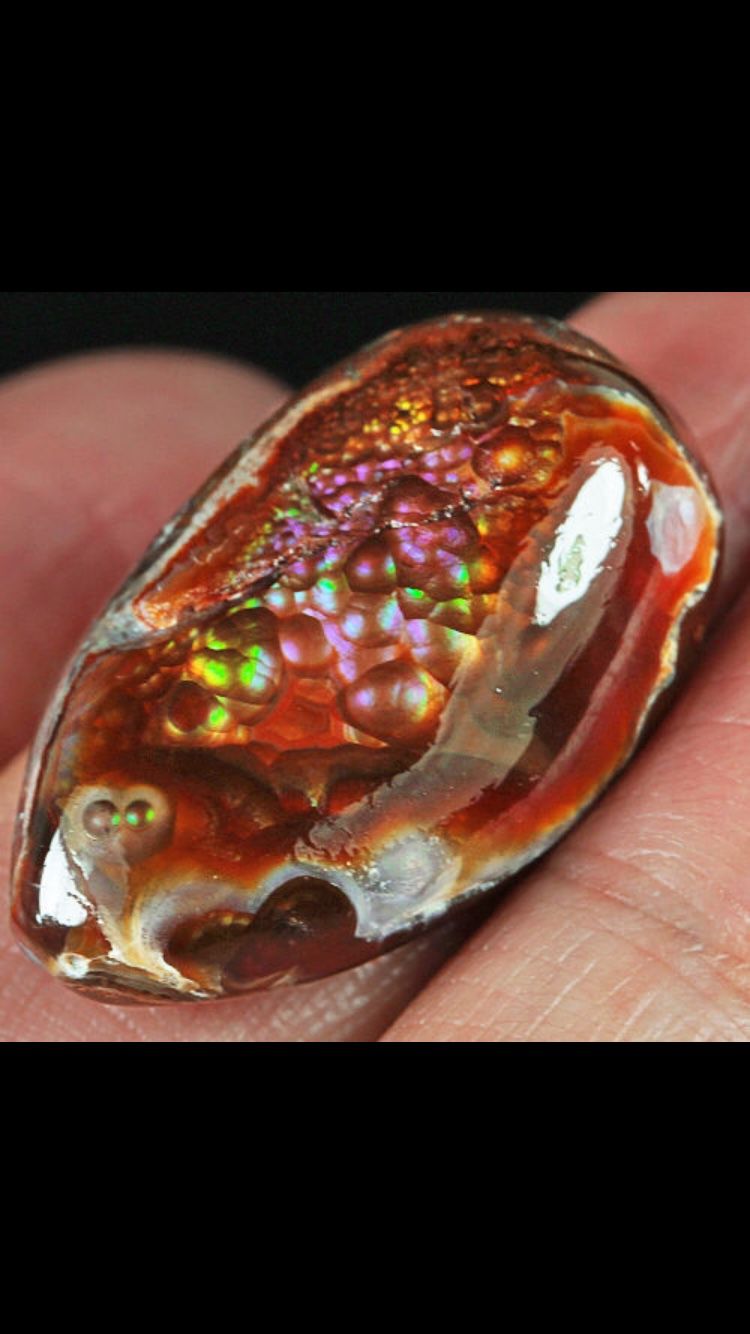fire agate cabochon