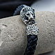 Lion Bracelet | Silver | Premium Leather. Braided bracelet. totemicashop. My Livemaster. Фото №6