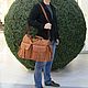 Travel leather bag SKIF mini red. Travel bag. Tais-bags. My Livemaster. Фото №6