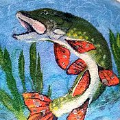 Дача и сад handmade. Livemaster - original item Bath accessories: Bath mat, a gift to a fisherman Dream fish. Handmade.