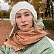 Берет вязаный из «пуха норки» белый, Береты, Санкт-Петербург,  Фото №1