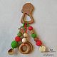 Beech rodent Santa Claus with a pendant, Teethers and rattles, Penza,  Фото №1