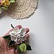 Заказать  Цветущая яблоня. Knitted flowers. Ярмарка Мастеров. . Брошь-булавка Фото №3