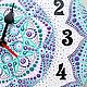 Reloj de pared Mandala, acrílico pintado a mano. Watch. Clocks for Home (Julia). Интернет-магазин Ярмарка Мастеров.  Фото №2