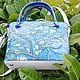 Copy of Van Gogh. Leather blue white bag "Almond Blossoms". Classic Bag. Leather  Art  Phantasy. Online shopping on My Livemaster.  Фото №2