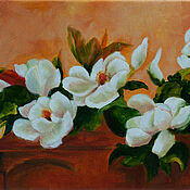 Картины и панно handmade. Livemaster - original item Oil painting: Magnolia. Handmade.
