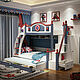 Капитан Америка  Двухъярусная кровать из массива. Мебель для детской. Дрёмаград - хранитель детских снов.. Ярмарка Мастеров.  Фото №4