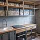 Заказать Кухня лофт из металла и массива дуба. MADEINLOFT. Ярмарка Мастеров. . Кухонная мебель Фото №3