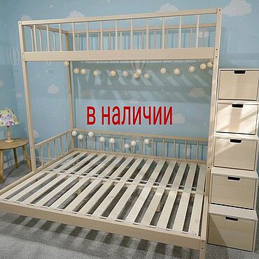 Для дома и интерьера ручной работы. Ярмарка Мастеров - ручная работа Кровать двухъярусная с лесенкой комод. В наличии.. Handmade.
