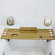Order Tray/shelf/bathroom table made of solid oak 'Bath tray'. uloft. Livemaster. . Furniture for baths Фото №3
